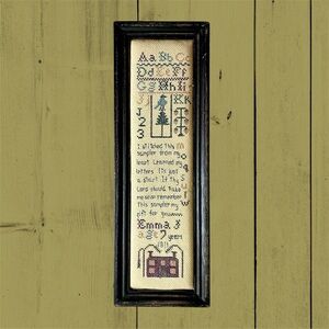 Reproduction Of 1811 Needlepoint Sampler By 7 Year Old Emma Alphabet & Prayer